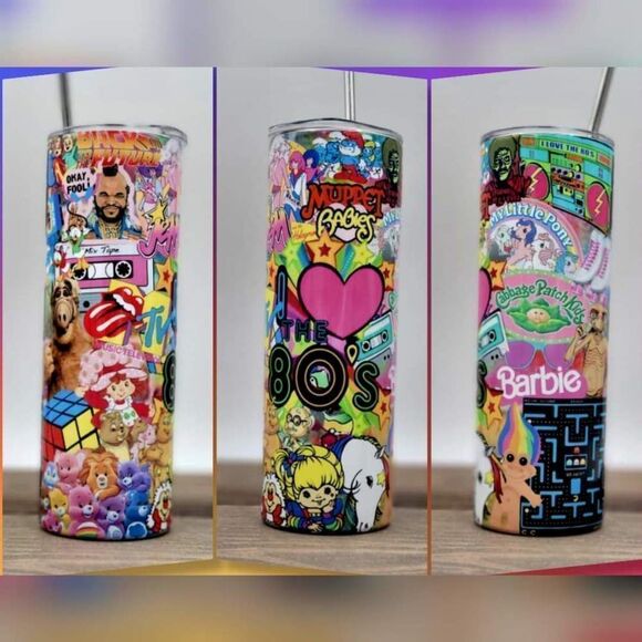Handmade Other - I love the 80s metal tumbler